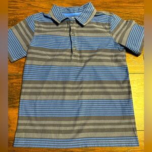 Tea Collection Striped Polo Shirt Boys Size 10 Blue/Gray Like New